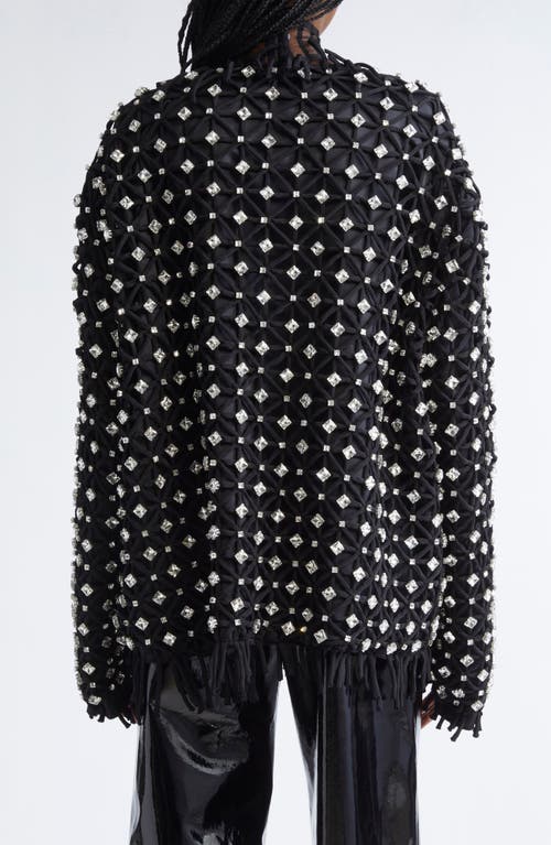 Laquan Smith Crystal Embellished Jacket In Black