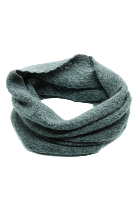 Basketweave Stitch Cashmere Infinity Scarf