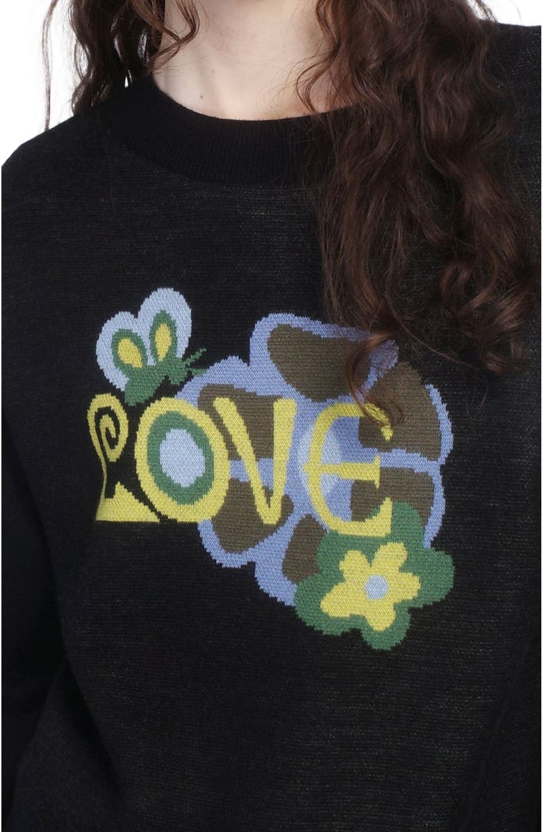 Anna Sui Love Knitwear Sweater, Alternate, color, Black Multi
