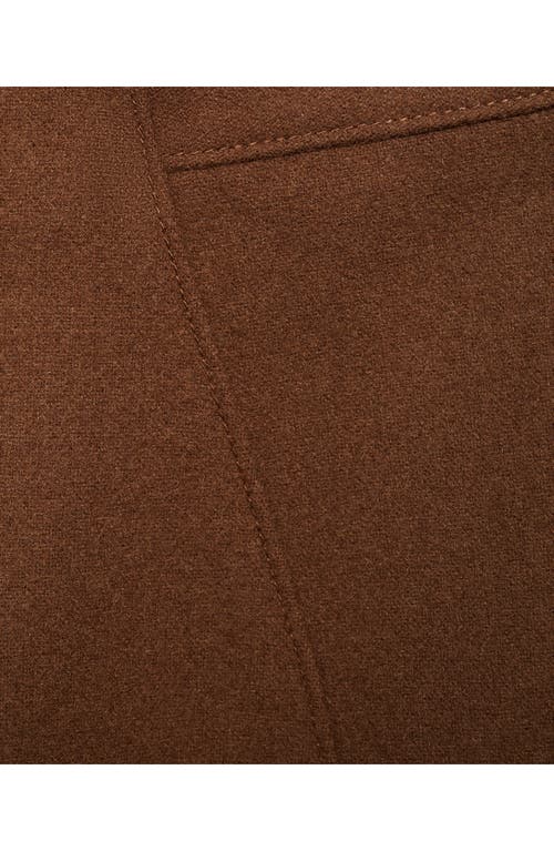 Shop Mango Wool Blend Miniskirt In Brown