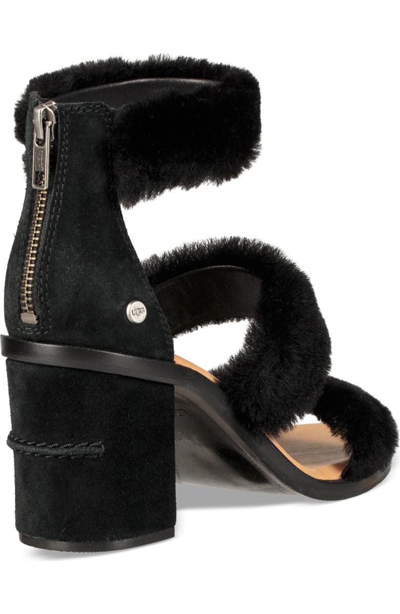 UGG<sup>®</sup> Dey Rey Genuine Shearling Sandal, Alternate, color,