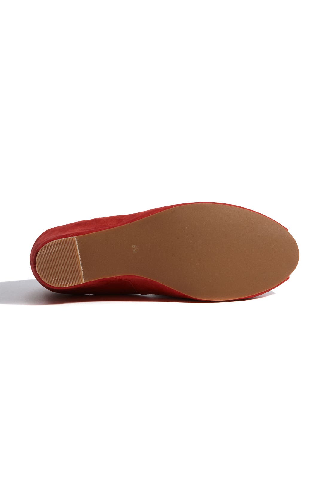 'Regina' Wedge, Alternate, color, RED NUBUCK