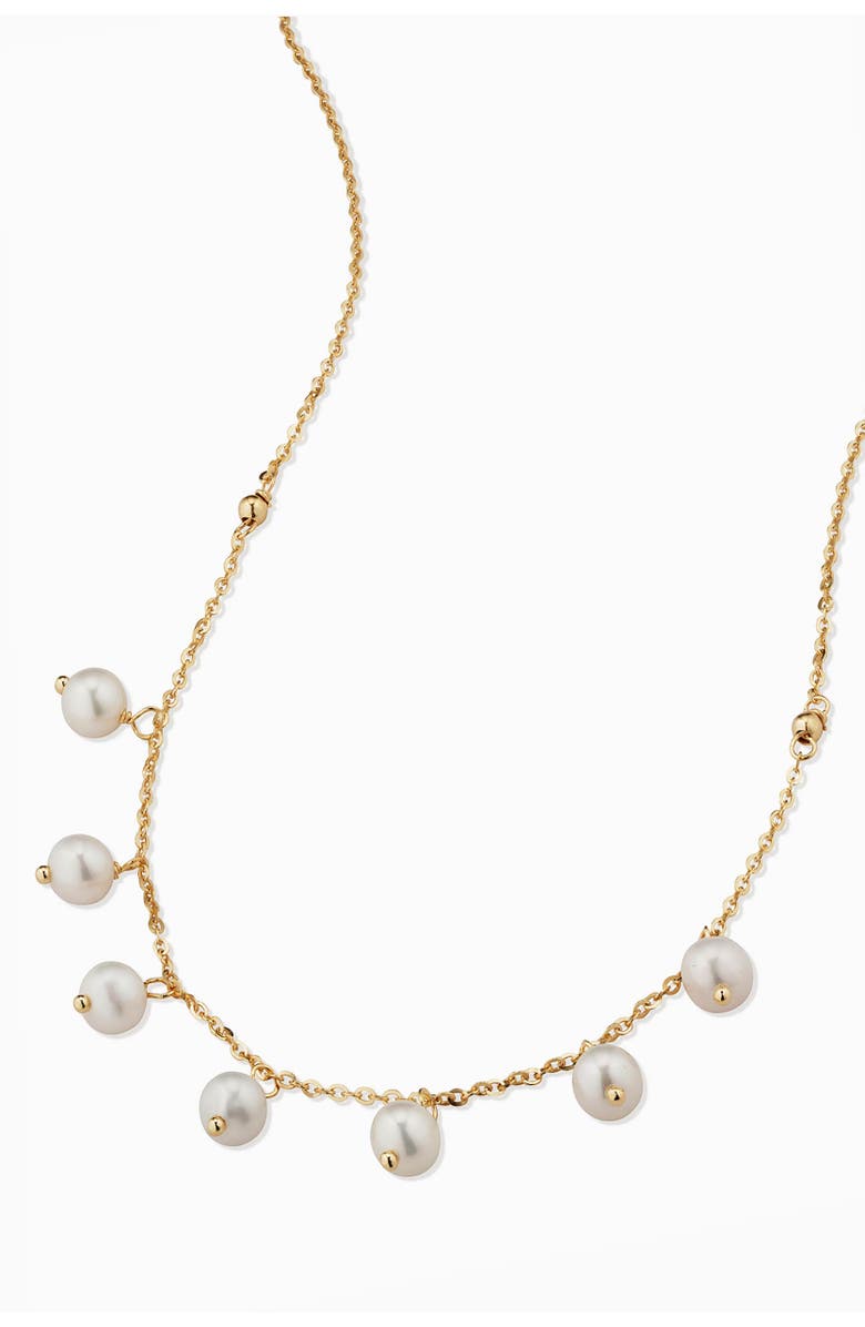 Oradina 14K Yellow Gold Pearl Girl Station Necklace, Alternate, color, Yellow Gold