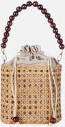Jelavu Amalfi Wood Bead Handle Cane Satchel Bag