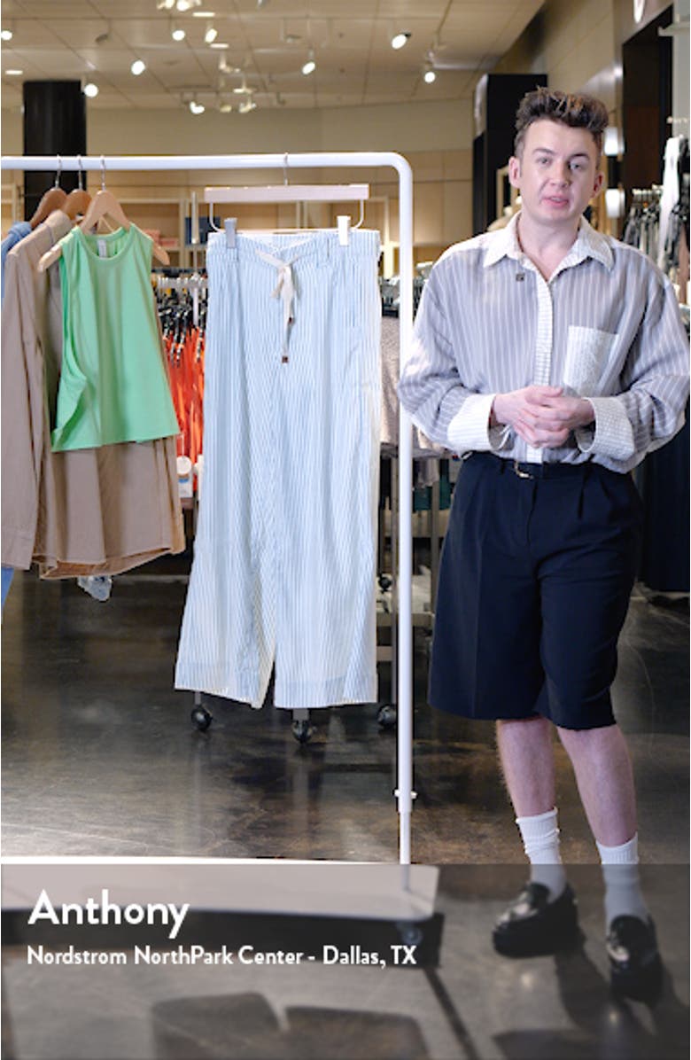 The Addison High Waist Linen Blend Ankle Wide Leg Pants, sales video thumbnail