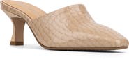 Donald Pliner Fannie Croc Embossed Leather Heeled Mule