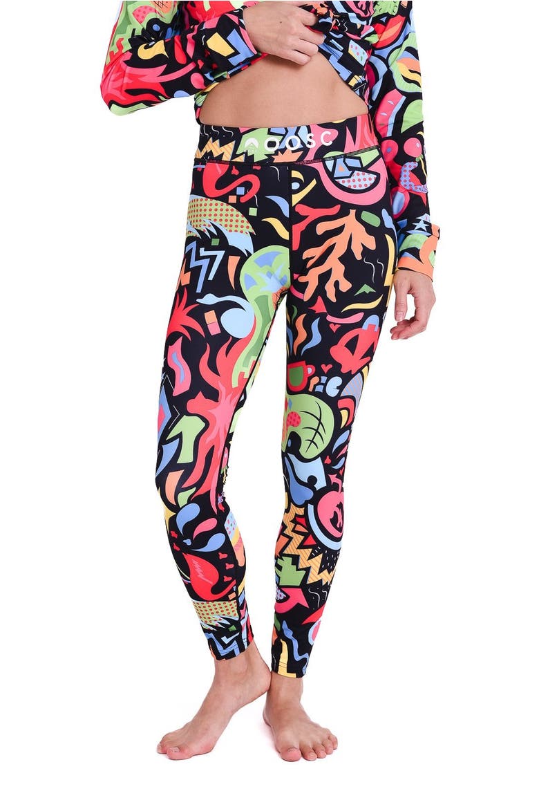 Stairway To Heaven Womens Baselayer Legging, Alternate, color, multi-colour