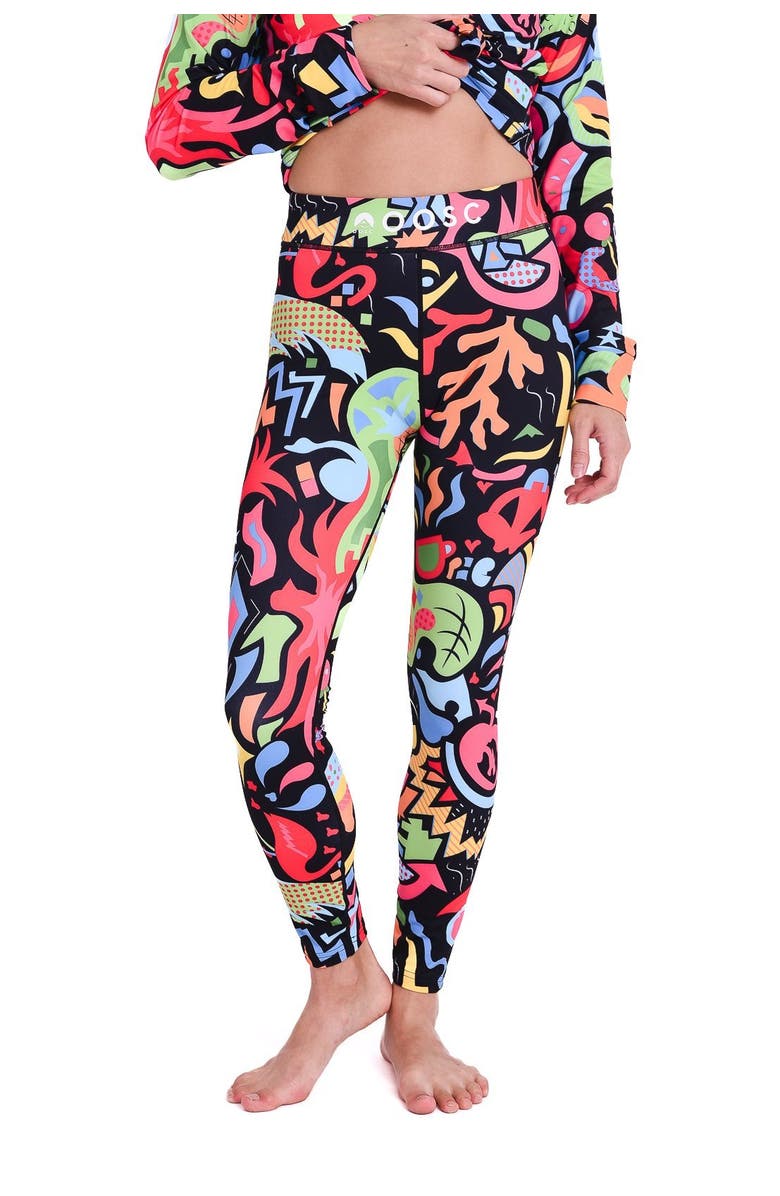 OOSC Stairway To Heaven Womens Baselayer Legging, Alternate, color, Multi-Colour