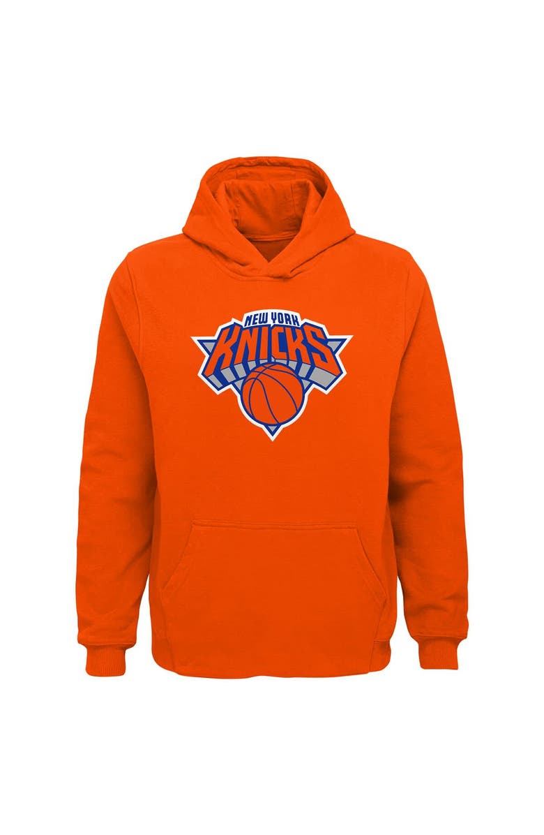 Outerstuff Youth Outerstuff Orange New York Knicks Primary Logo Pullover Hoodie, Main, color, Orange