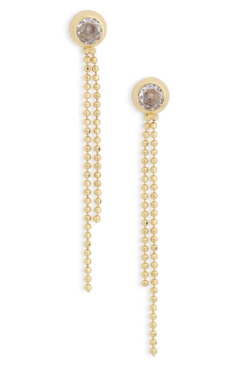 Ball Chain Tassel Drop Earrings