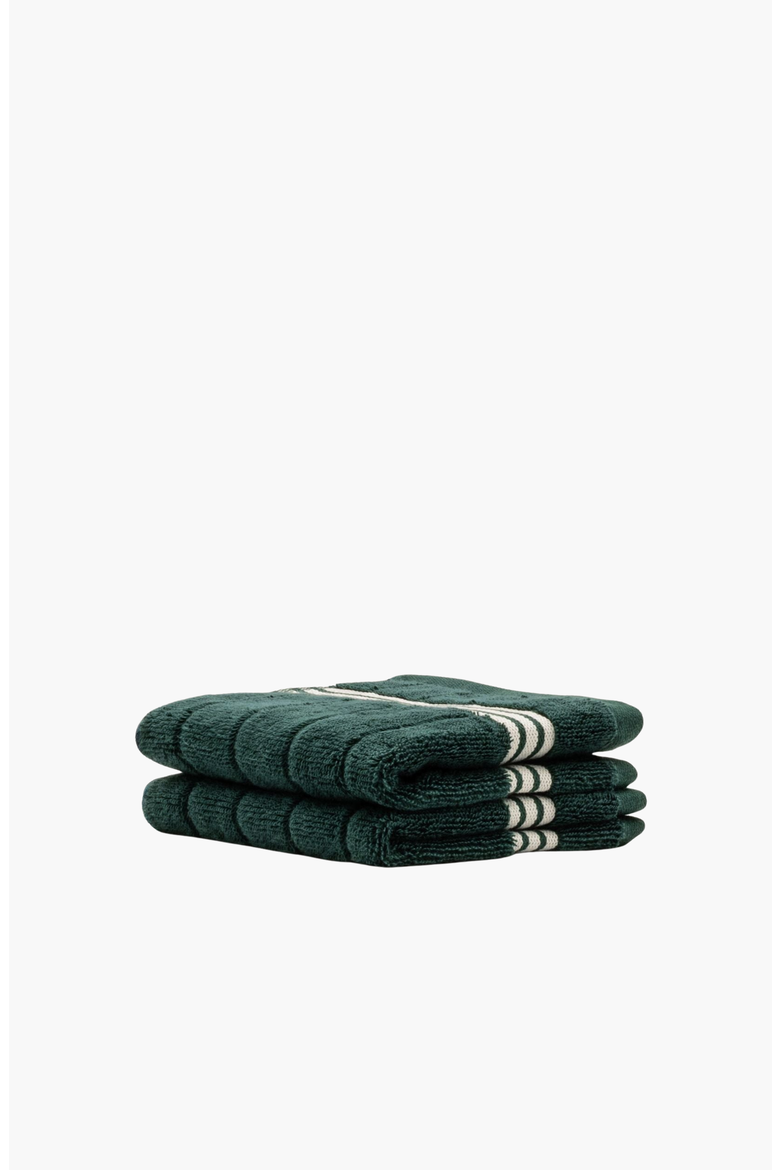 Nautilus 2-Piece Washcloth Set, Alternate, color, Verdant & Ecru