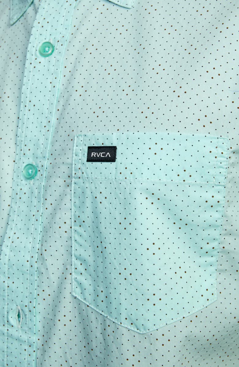 RVCA Carlo Dot Short Sleeve Button-Up Shirt, Alternate, color, 