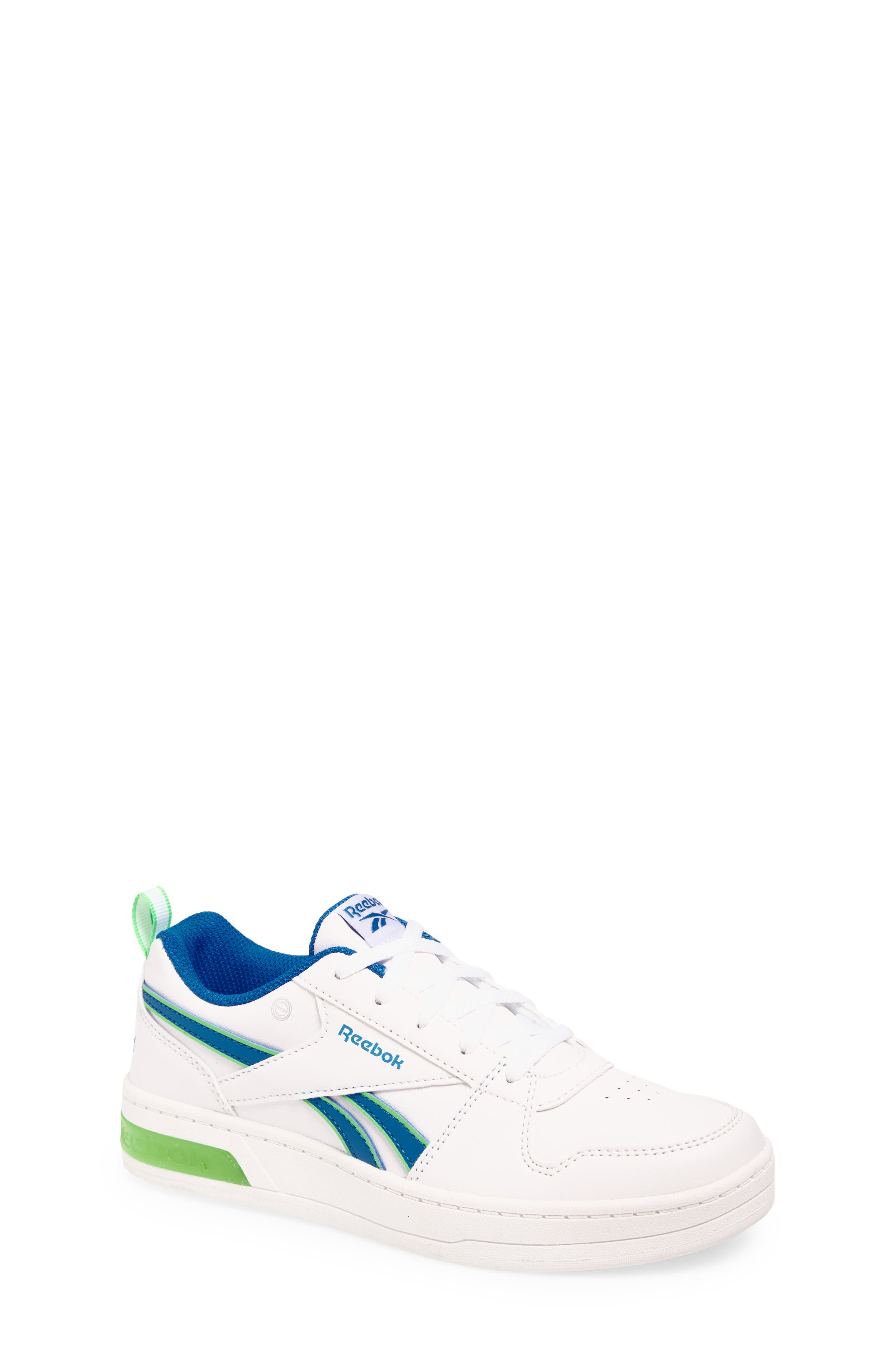 Reebok Kids' Royal Prime Step 'n Flash Sneaker, Main, color, White/Optimumblue/Solarlime