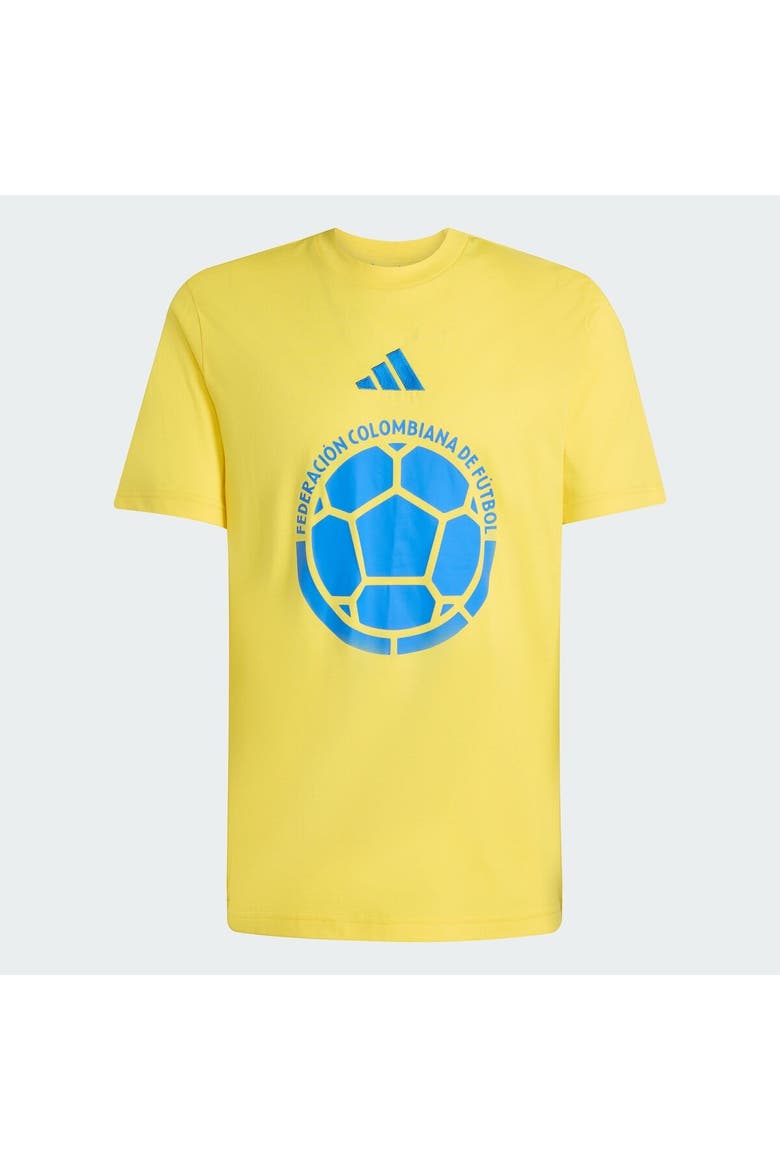 Men's adidas  Yellow Colombia National Team FIFA x World Cup Alphaskin Graphic T-Shirt, Main, color, Yellow