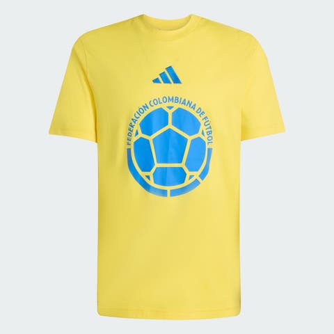 Men's adidas  Yellow Colombia National Team FIFA x World Cup Alphaskin Graphic T-Shirt