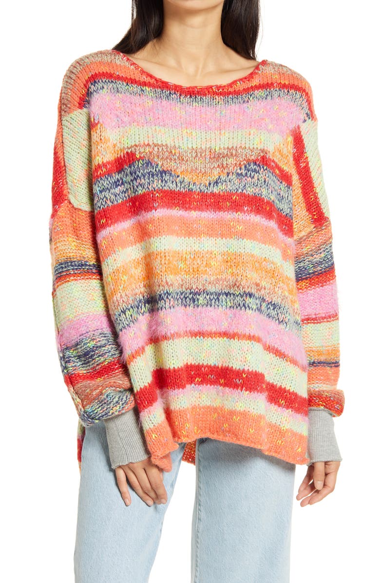 Free People String Lights Oversize Sweater, Main, color, 