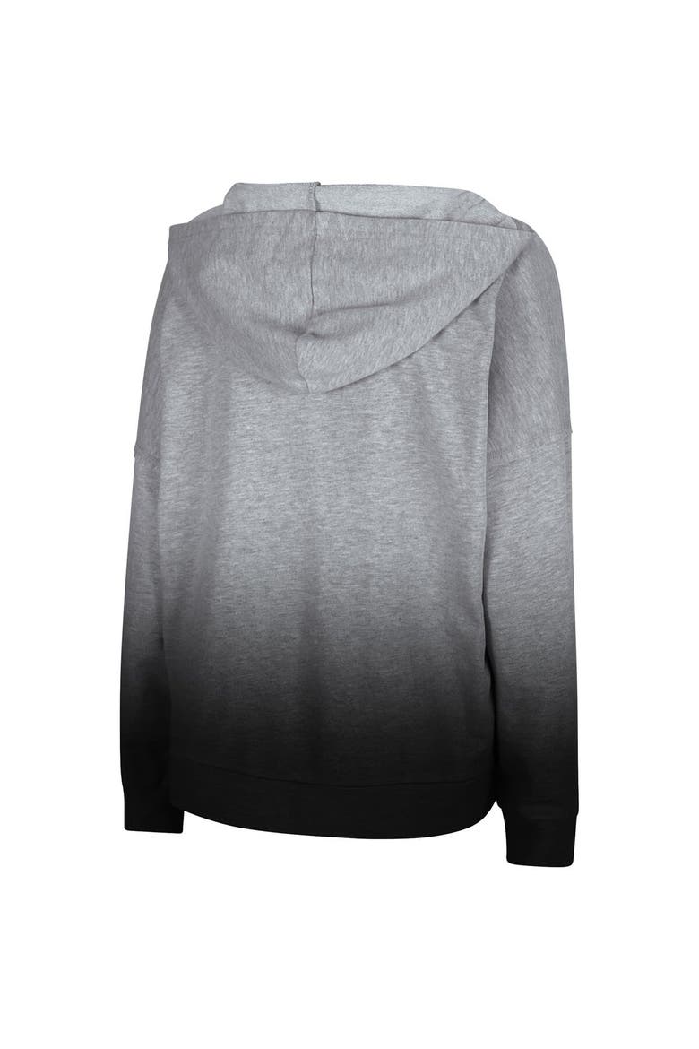 Women's Colosseum Heathered Gray Iowa Hawkeyes On Wednesdays Dip-Dye Pullover Hoodie, Alternate, color, Heather Gray