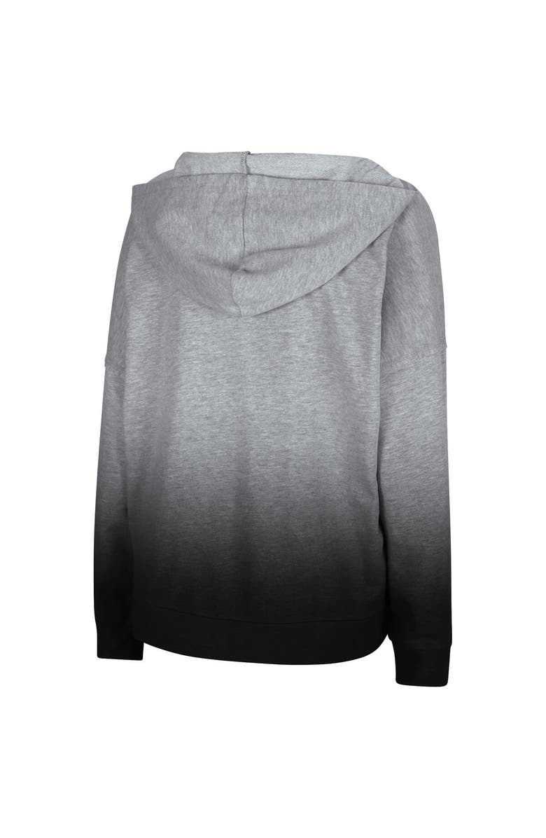 COLOSSEUM Women's Colosseum Heathered Gray Iowa Hawkeyes On Wednesdays Dip-Dye Pullover Hoodie, Alternate, color,