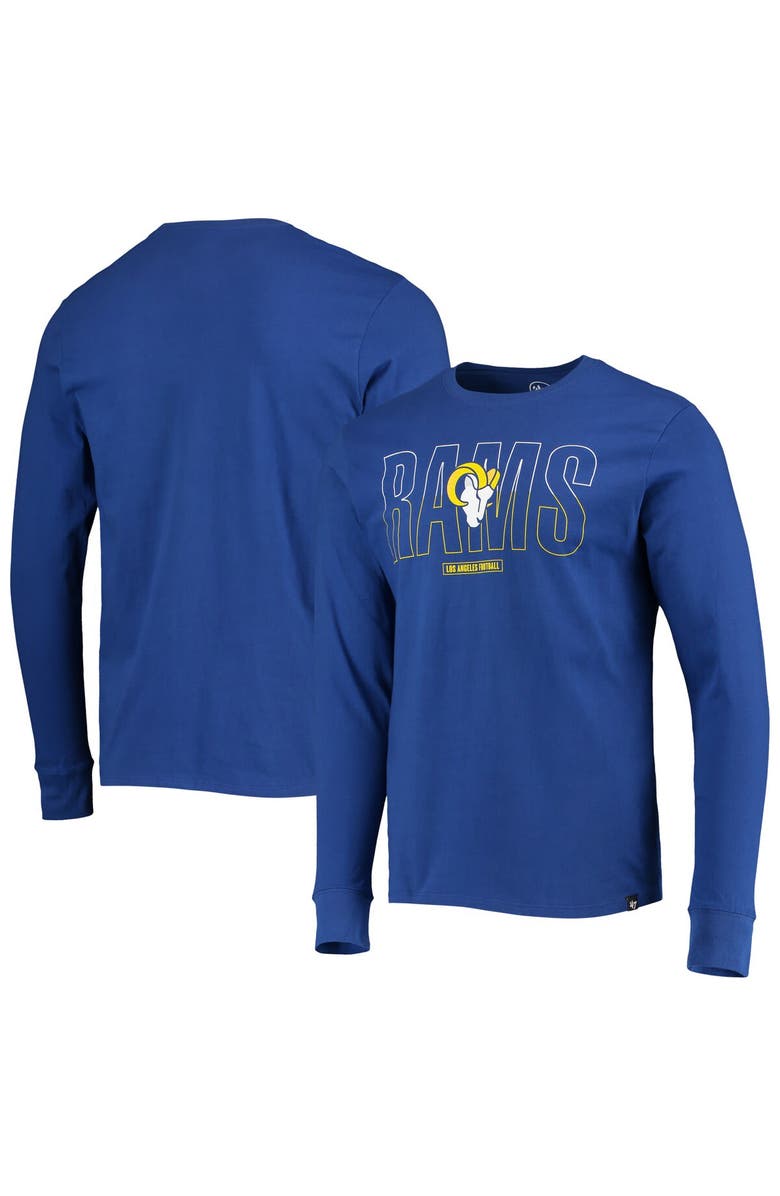 '47 Men's '47 Royal Los Angeles Rams Split Squad Super Rival Long Sleeve T-Shirt, Main, color, Royal