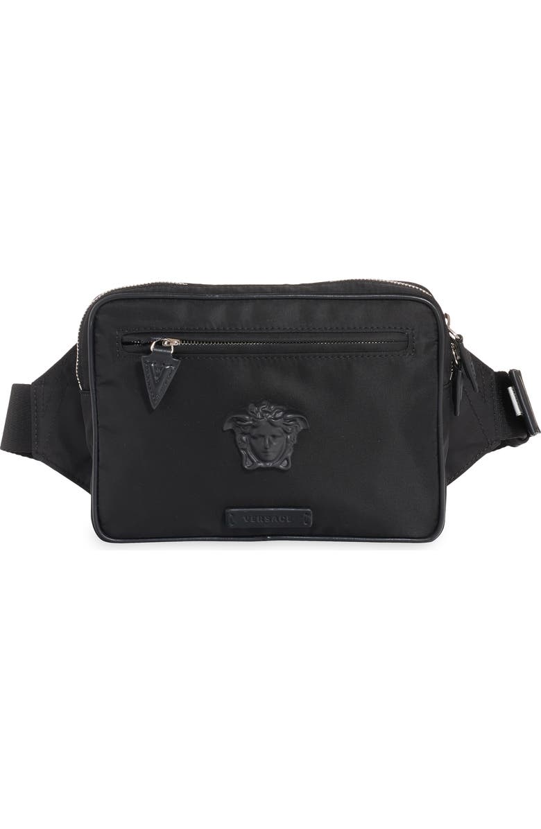 Versace Medusa Nylon Belt Bag, Main, color,