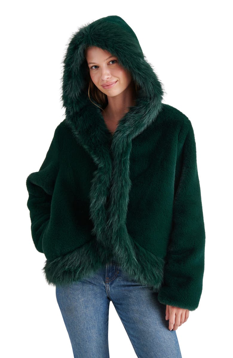 Steve Madden Everfrost Faux Fur Hooded Jacket, Alternate, color, 