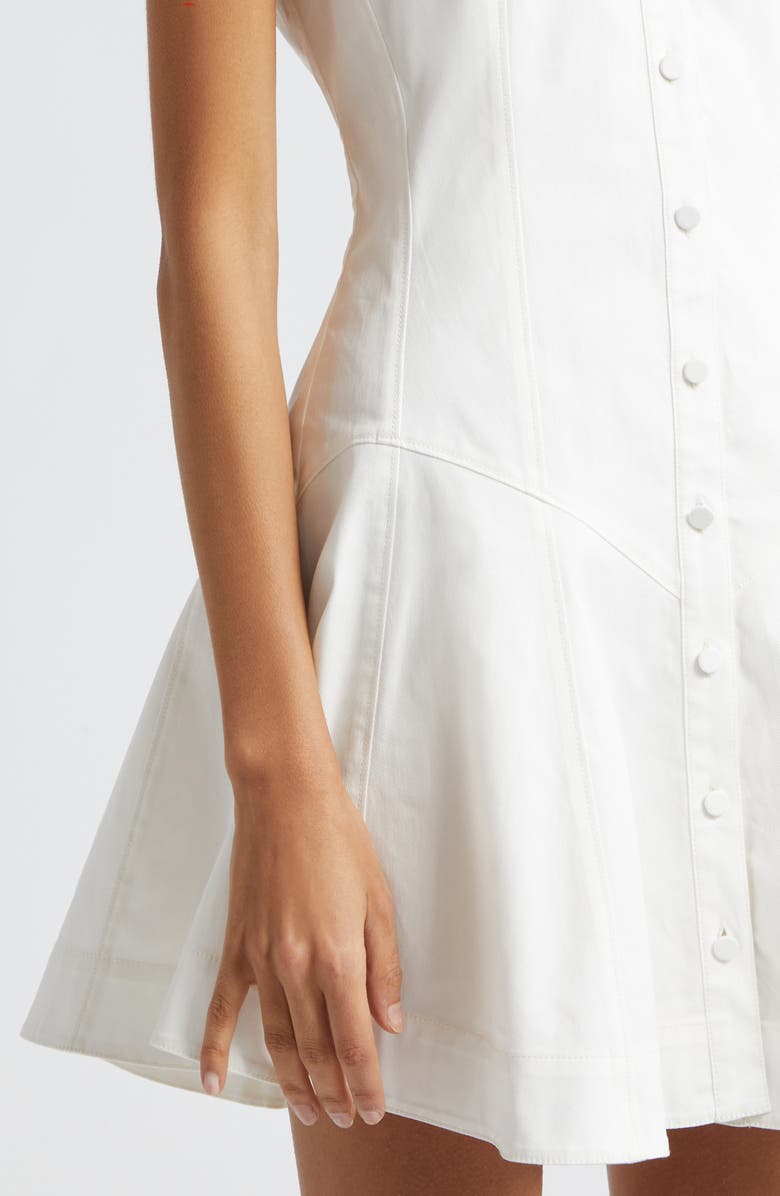 Cinq à Sept Poppy Sleeveless Stretch Twill Shirtdress, Alternate, color, Ivory