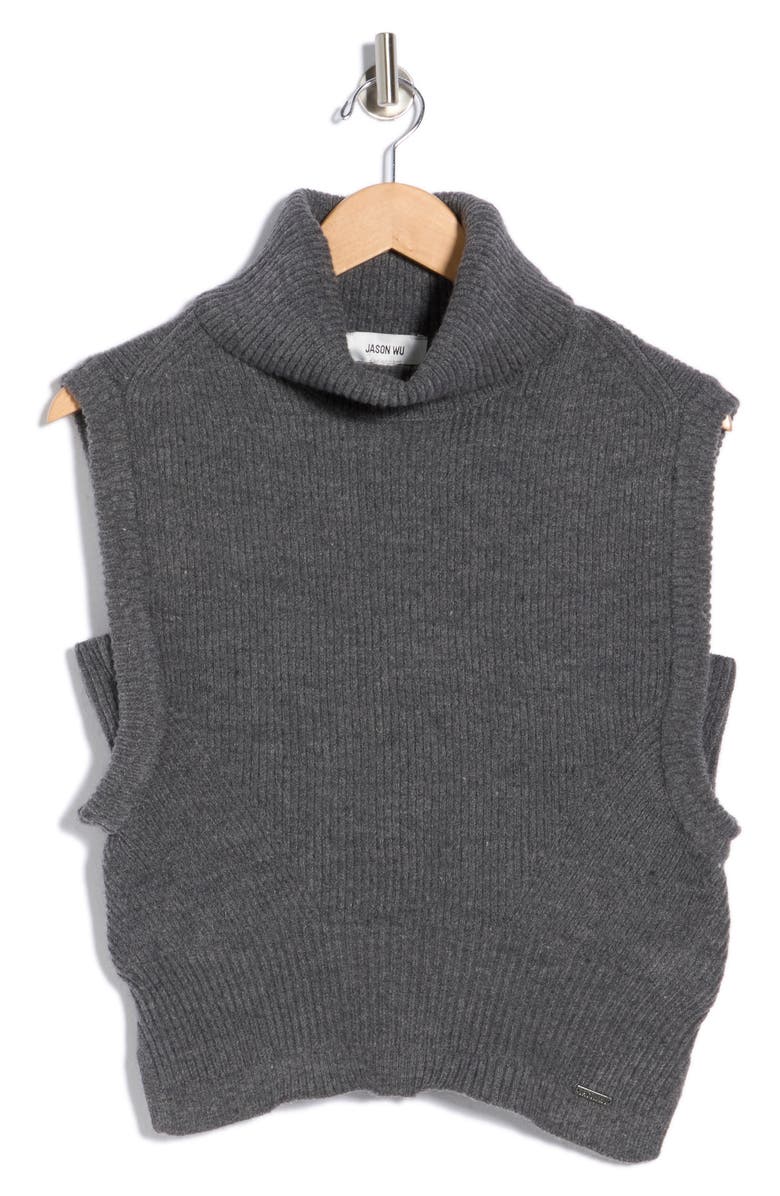 JASON WU Sleeveless Turtleneck Sweater, Alternate, color, Heather Grey