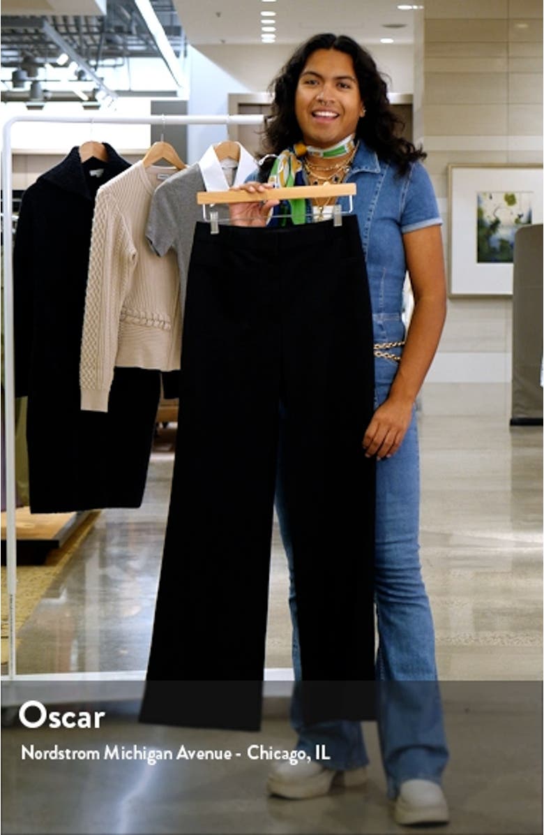 Christophe Wide Leg Virgin Wool Pants, sales video thumbnail