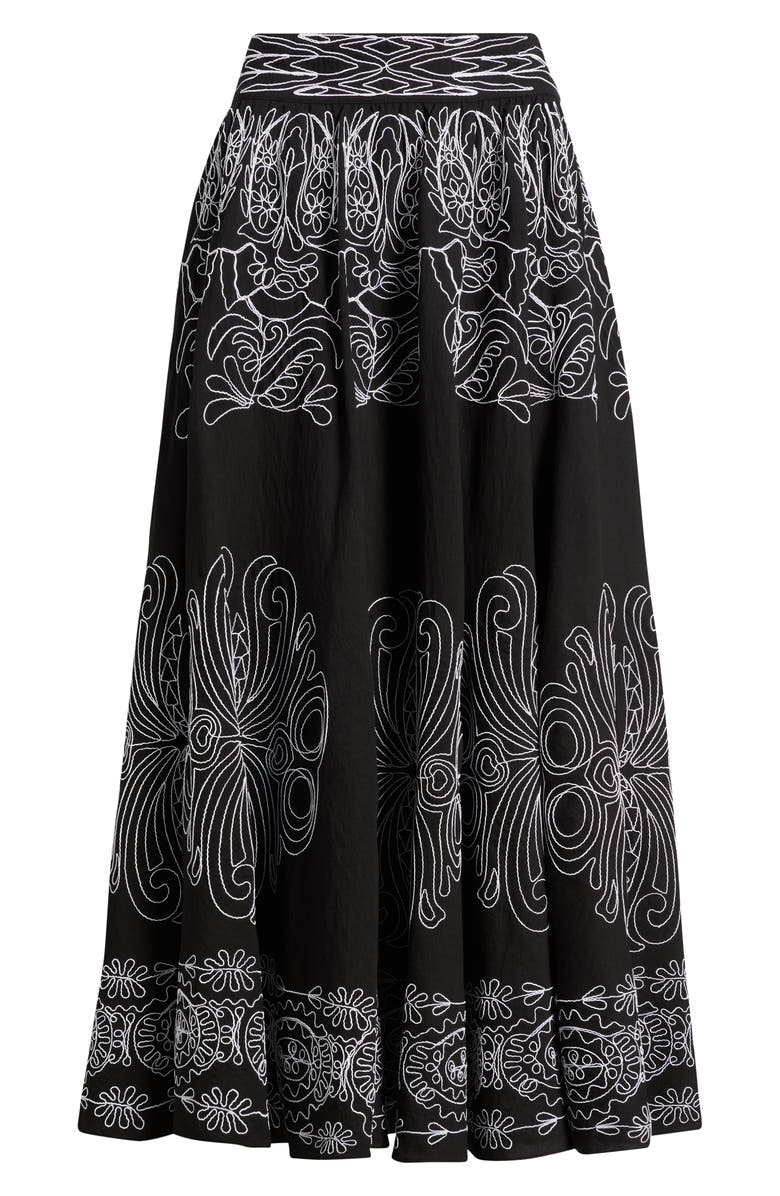 Elie Tahari The Oriana Soutache Embroidered Skirt, Alternate, color, 