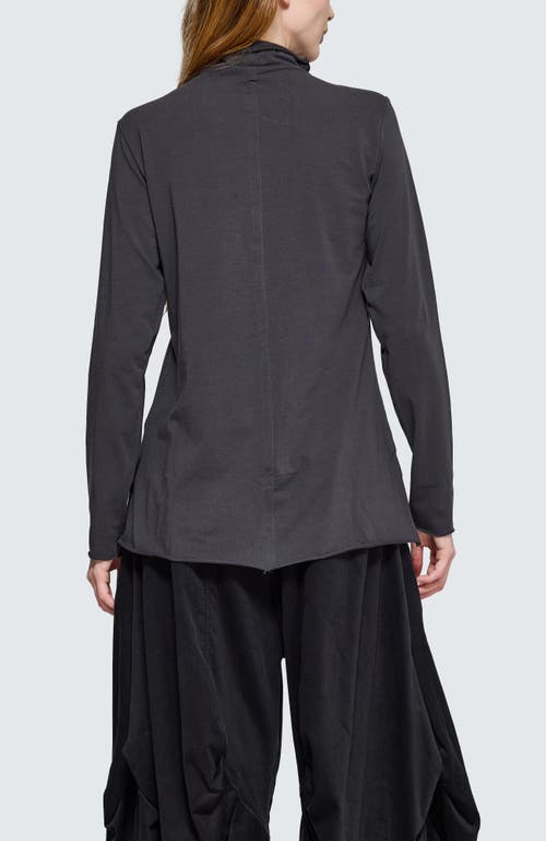 Luukaa Nyx Structured Turtleneck Blouse In Black