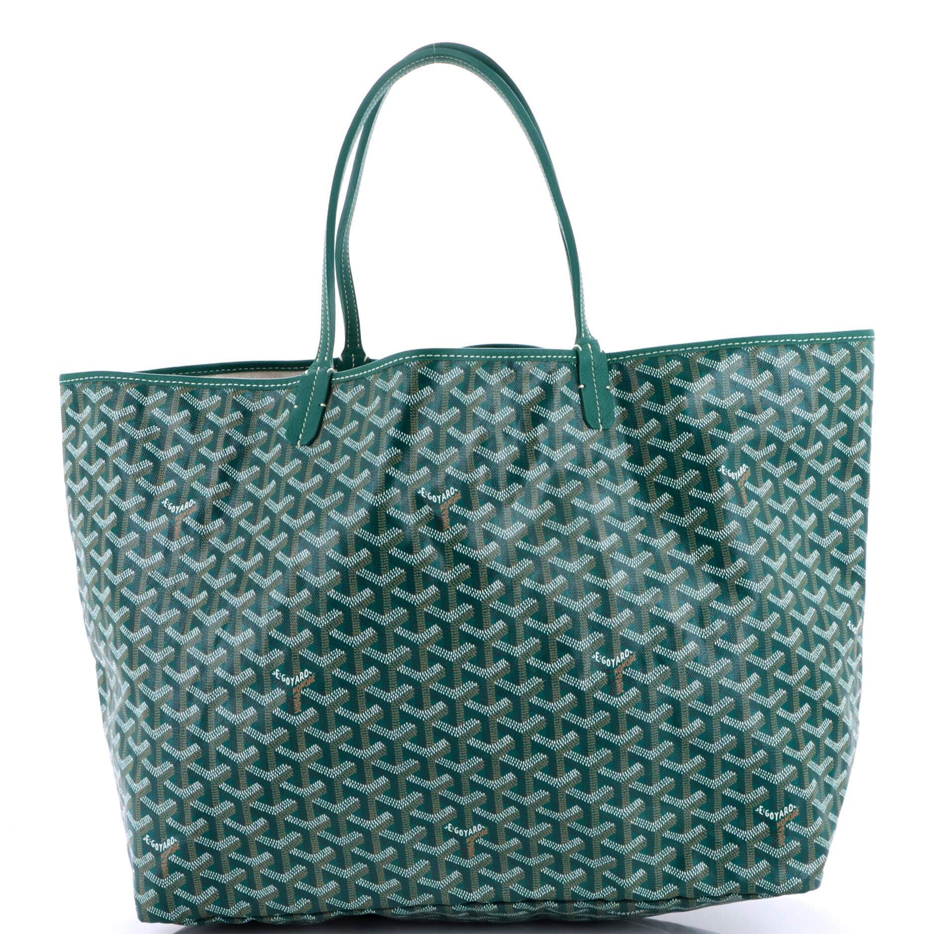 Pre-Owned Goyard Saint Louis Tote Coated Canvas GM, Main, color, Green