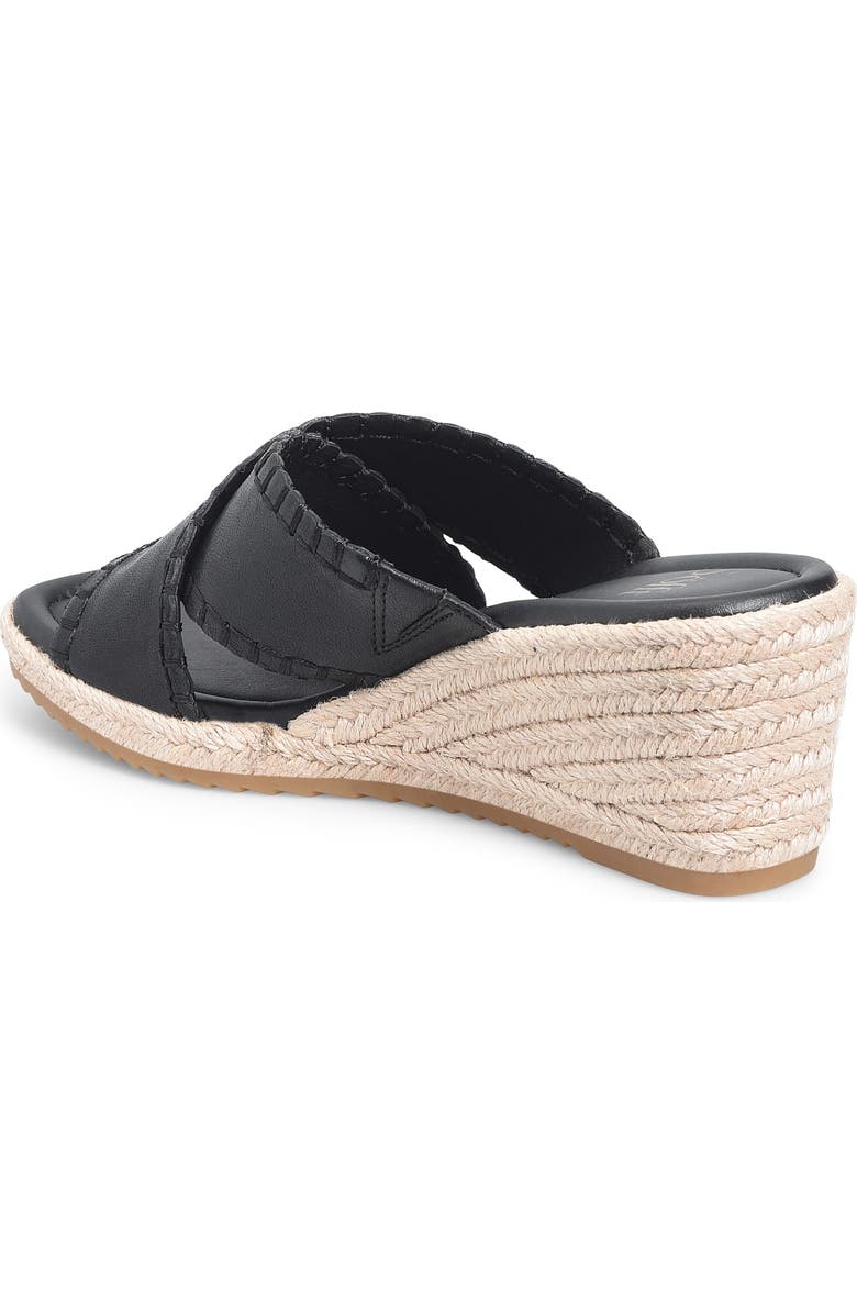 Söfft Indie Espadrille Platform Wedge Slide Sandal, Alternate, color, Black