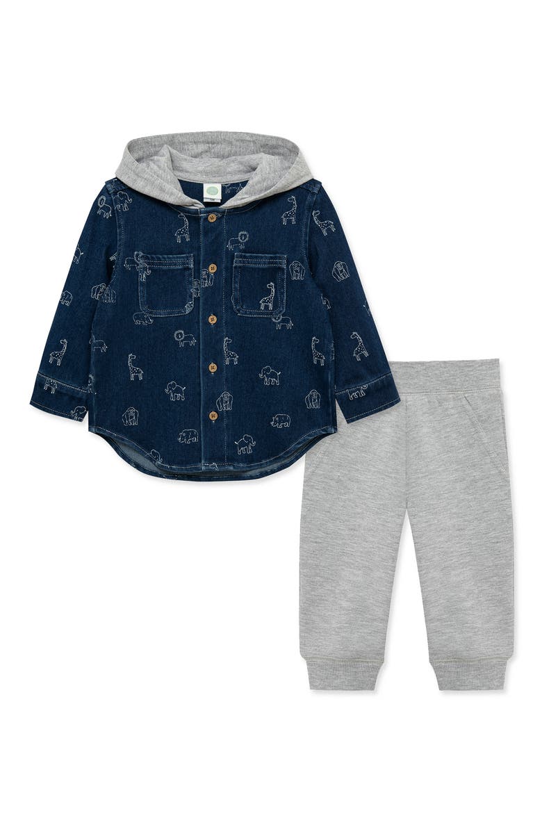 Kids' Safari Hoodie & Pants Set, Main, color, DENIM