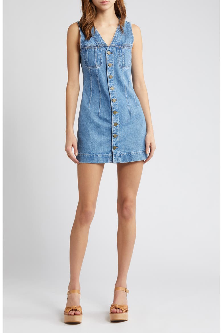 Sleeveless Pocket Minidress, Main, color, DELAWARE