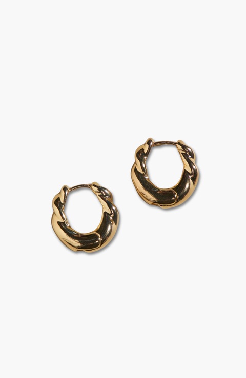 Wide Twist Hoop Earrings