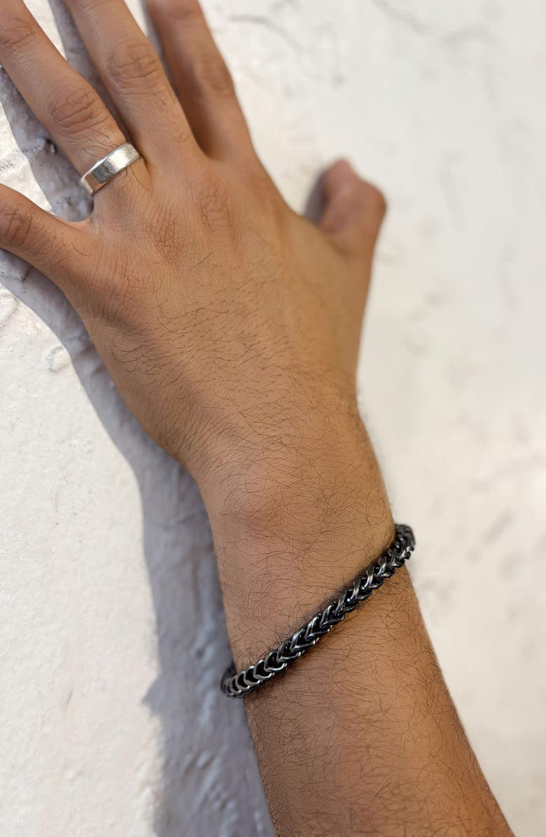 Adornia Men's Water Resistant Franco Chain Bracelet, Alternate, color, Silver