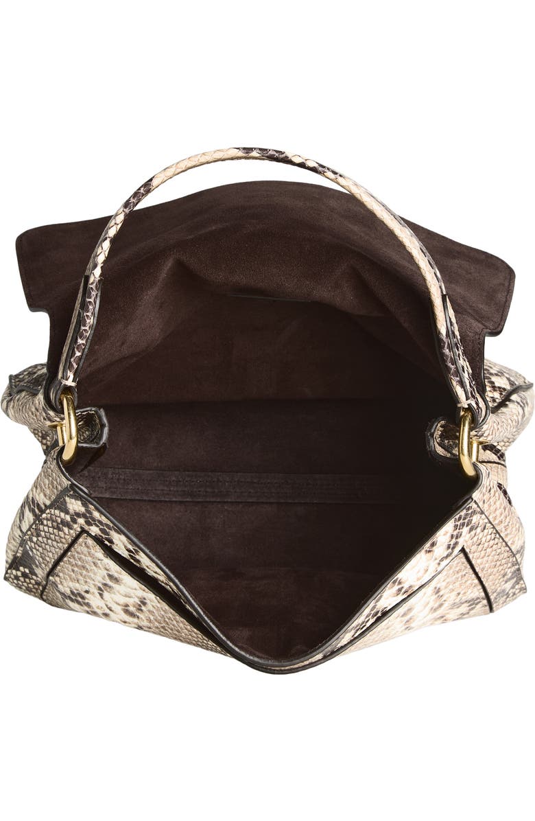 Burberry Small Rider Bag, Alternate, color, Natural/ Dk Brown