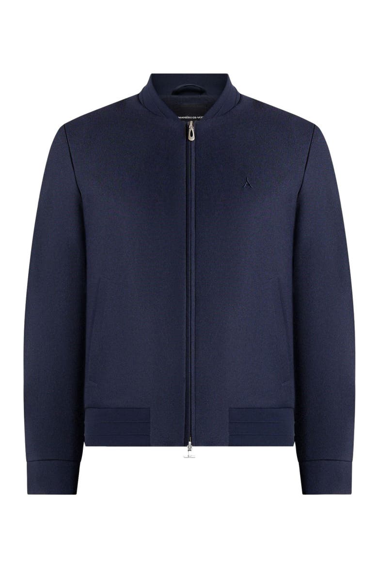 Sami Tailored Bomber Jacket, Alternate, color, Navy