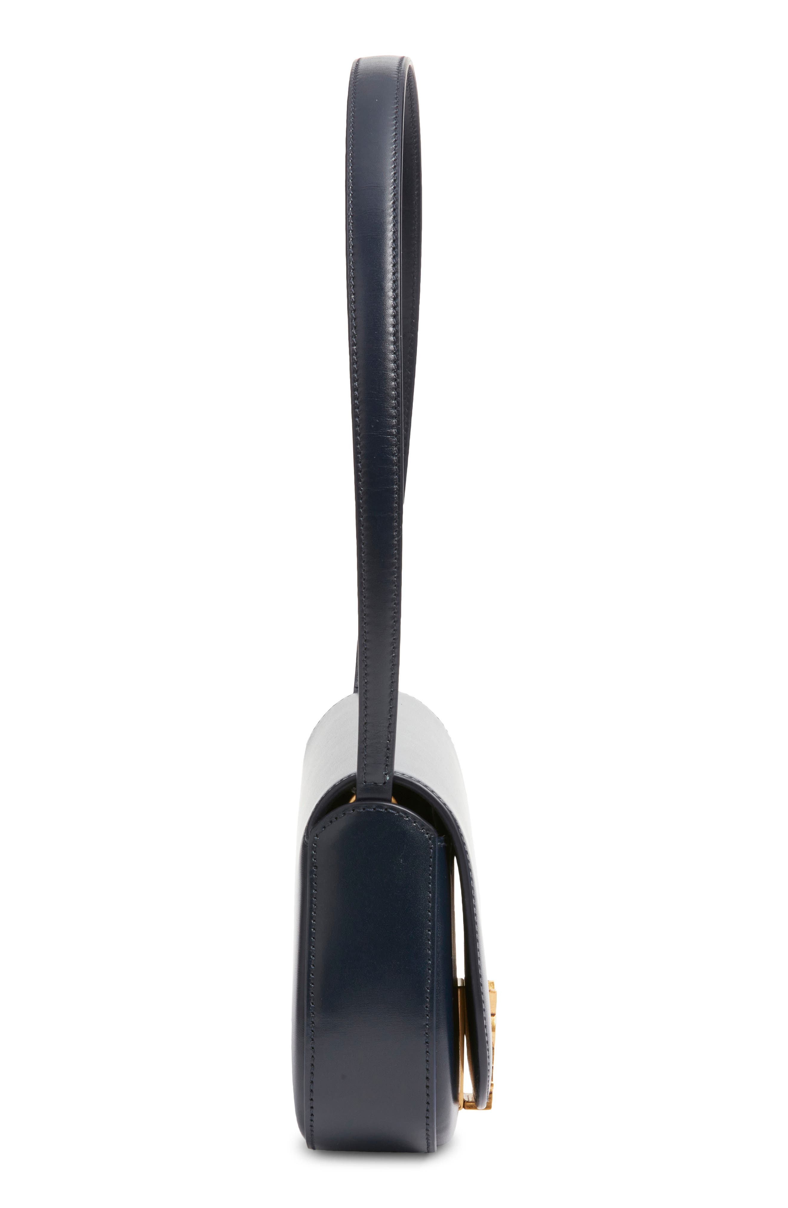 Mini Voltaire Leather Shoulder Bag, Alternate, color, DEEP BLUE