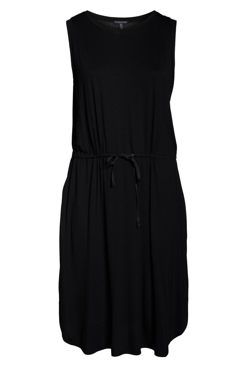 Eileen Fisher Drawstring Stretch Tencel<sup>®</sup> Lyocell Midi Dress, Alternate, color,