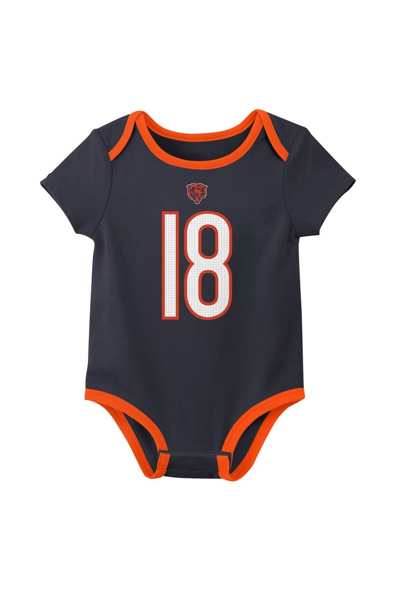 Newborn & Infant Nike Caleb Williams Chicago Bears Name & Number 3-Pack Bodysuit Set, Alternate, color, Navy