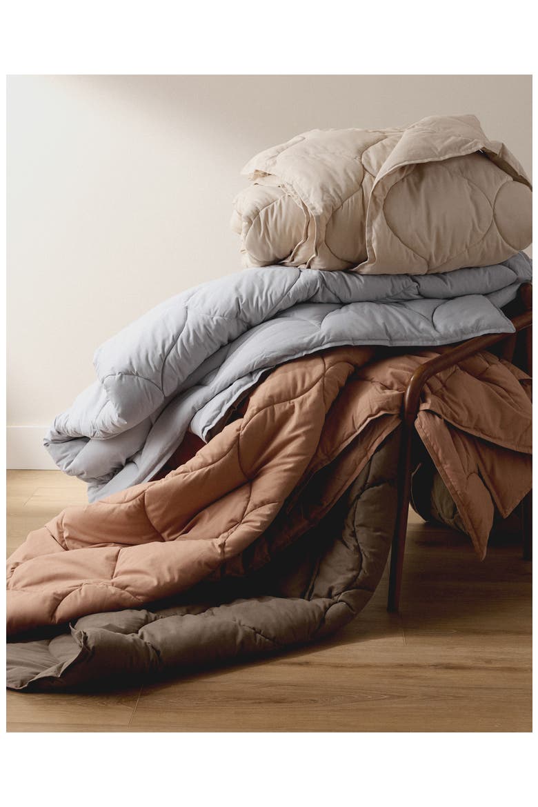 Cotton Drift Comforter, Alternate, color, BONE