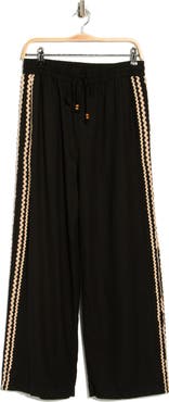Ellen Tracy Rickrack Stripe Wide Leg Pants