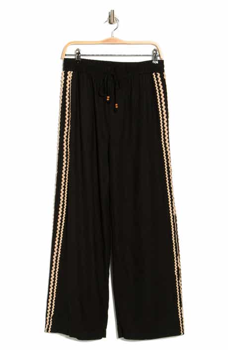 Ellen Tracy Rickrack Stripe Wide Leg Pants