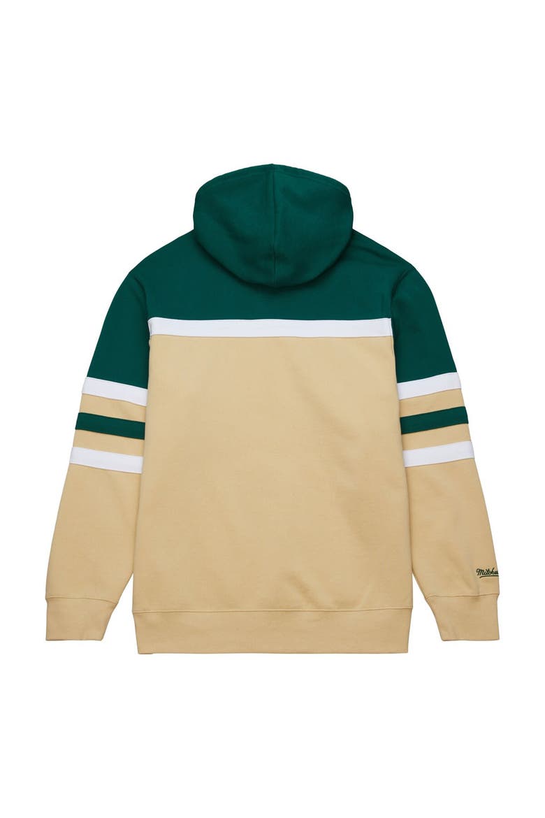 Men's Mitchell & Ness Cream/Green Minnesota Wild Head Coach Pullover Hoodie, Alternate, color, Cream