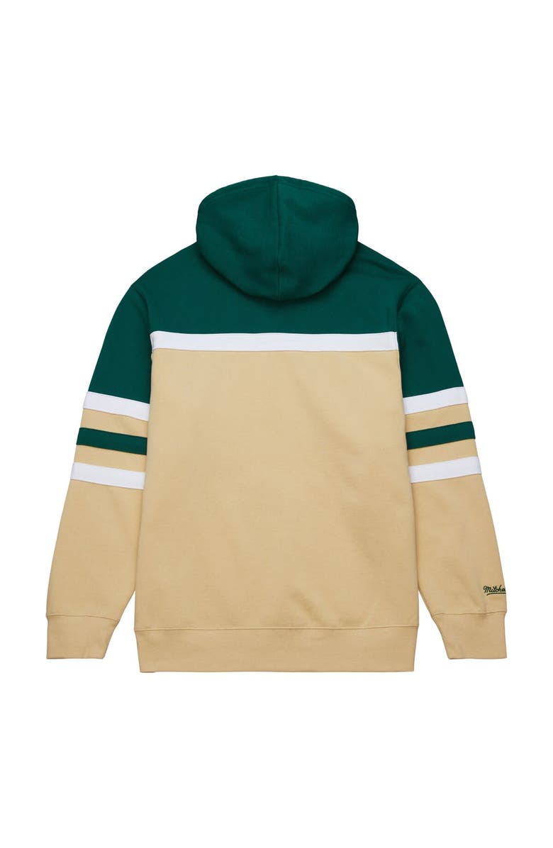 Mitchell & Ness Men's Mitchell & Ness Cream/Green Minnesota Wild Head Coach Pullover Hoodie, Alternate, color, Cream