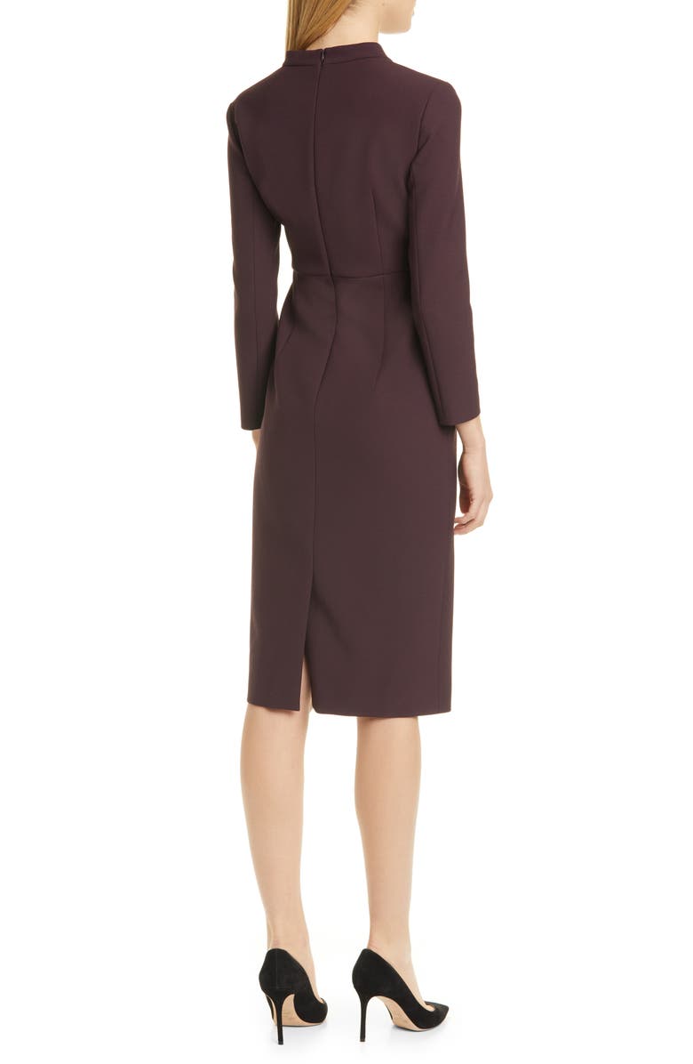 BOSS Debara Power Crepe Long Sleeve Dress, Alternate, color, 