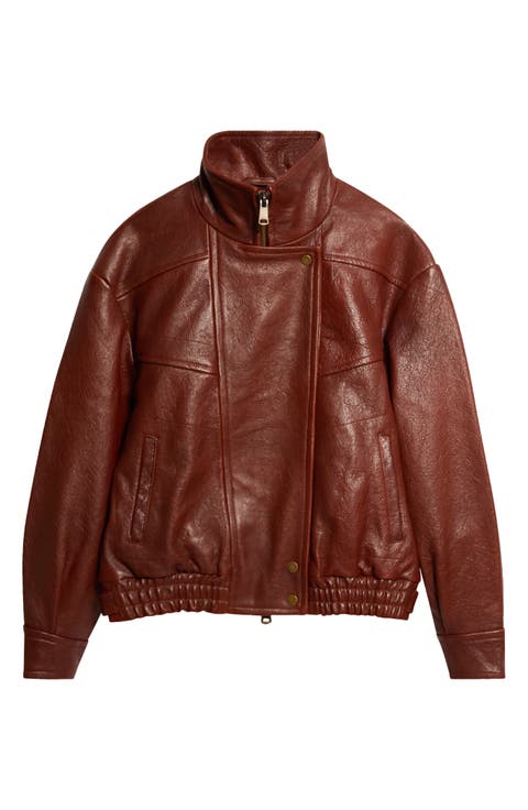Petra Textured Leather Jacket