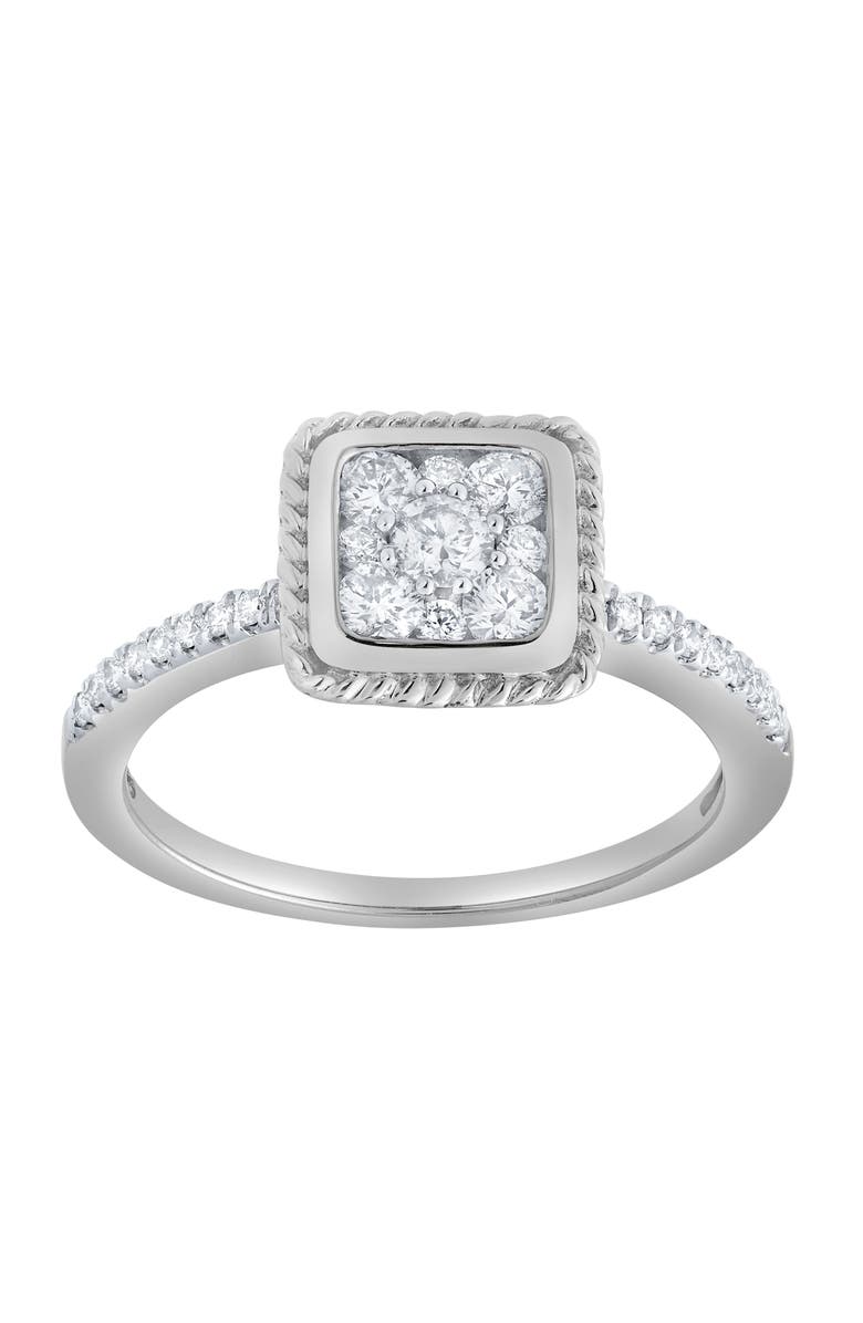 LuvMyJewelry Caelina 0.50 Ct 10K Gold Diamond Ring, Main, color, 10K White Gold