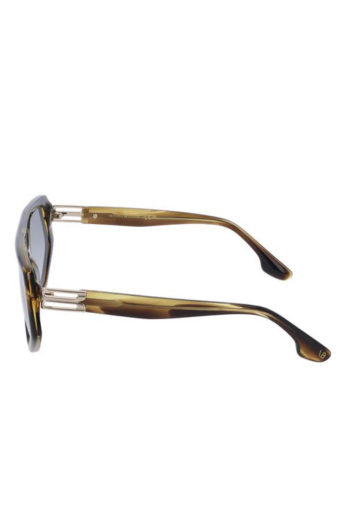 Victoria Beckham 58mm Modified Rectangle Sunglasses In Green